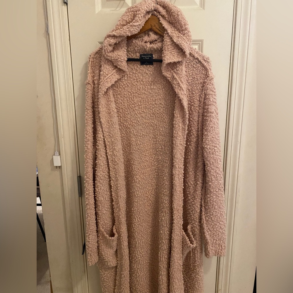 Abercrombie & Fitch Open Longline Fuzzy Cardigan Size XL